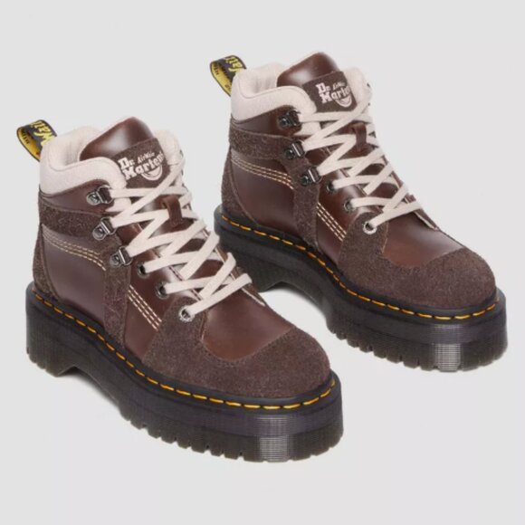Dr. Martens Zuma Leather & Suede Hiker Style Brown Boots, US 9 - Picture 1 of 12